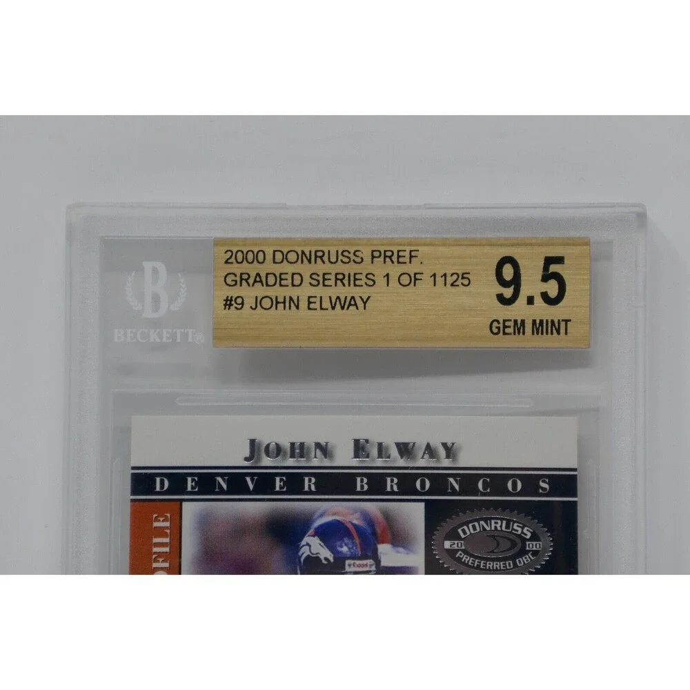 2000 Donruss Pref Graded Series 1 of 1125 #9 John Elway Beckett 9.5 GEM MINT